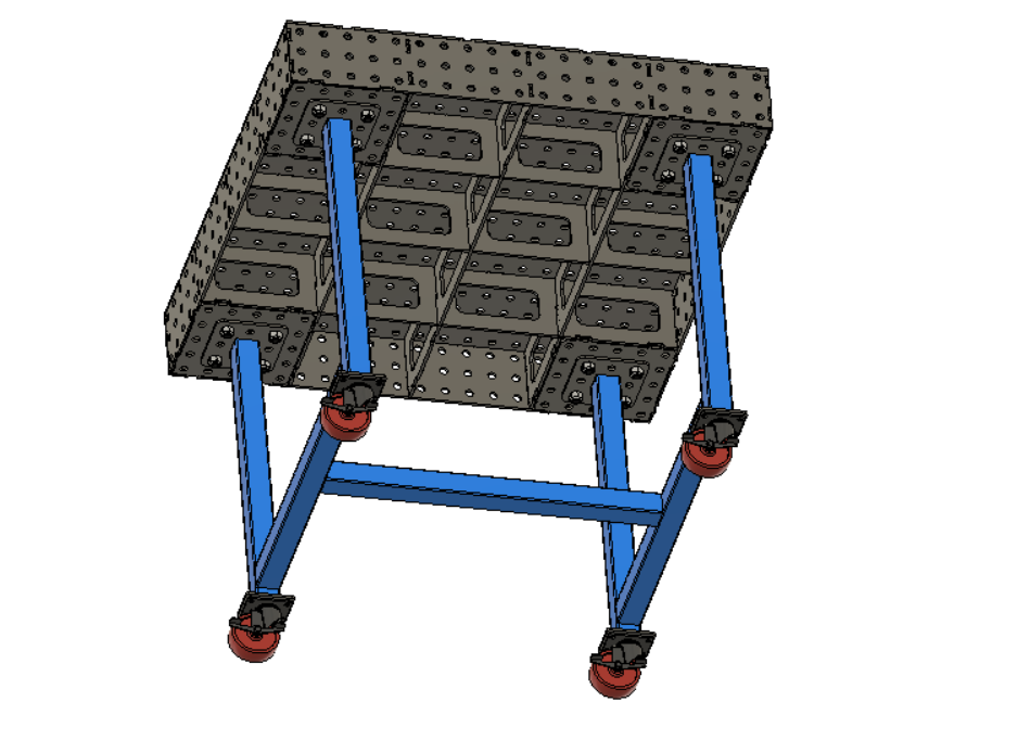 1000x1000mm Welding Table DXF File